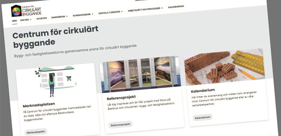 Ny och bättre webbplats hos Centrum för cirkulärt byggande
